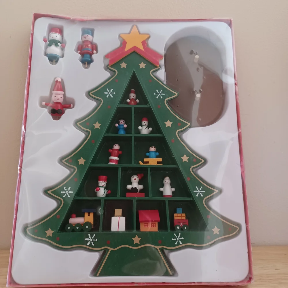 Target Green Christmas Tree Advent Calendar with Figurines
